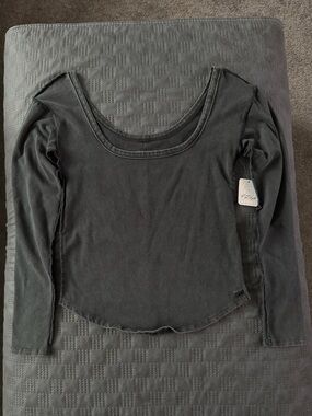 Free People Long Sleeve Top Black